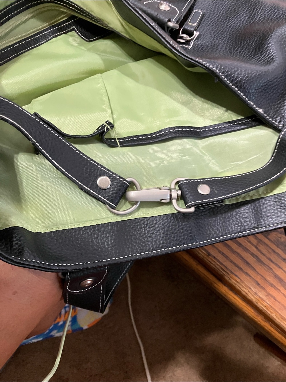 No Brand Large Black Satchel – Black Faux Leather - Picture 13 of 14
